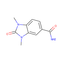 Cn1c(=O)n(C)c2cc(C(N)=O)ccc21 ZINC000000812404