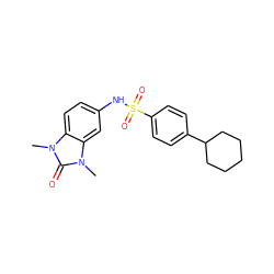 Cn1c(=O)n(C)c2cc(NS(=O)(=O)c3ccc(C4CCCCC4)cc3)ccc21 ZINC000002873770