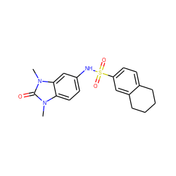 Cn1c(=O)n(C)c2cc(NS(=O)(=O)c3ccc4c(c3)CCCC4)ccc21 ZINC000004001766