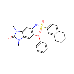 Cn1c(=O)n(C)c2cc(Oc3ccccc3)c(NS(=O)(=O)c3ccc4c(c3)CCCC4)cc21 ZINC000653714962