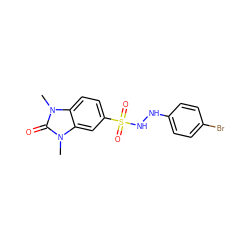 Cn1c(=O)n(C)c2cc(S(=O)(=O)NNc3ccc(Br)cc3)ccc21 ZINC000653701695