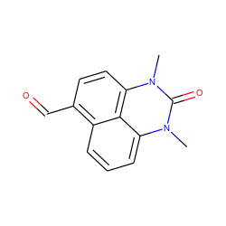 Cn1c(=O)n(C)c2ccc(C=O)c3cccc1c32 ZINC000000506888