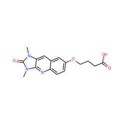 Cn1c(=O)n(C)c2nc3ccc(OCCCC(=O)O)cc3cc21 ZINC000013725593