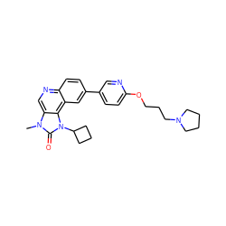 Cn1c(=O)n(C2CCC2)c2c3cc(-c4ccc(OCCCN5CCCC5)nc4)ccc3ncc21 ZINC001772620651