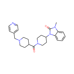 Cn1c(=O)n(C2CCN(C(=O)C3CCN(Cc4ccncc4)CC3)CC2)c2ccccc21 ZINC000058592267