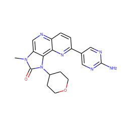 Cn1c(=O)n(C2CCOCC2)c2c3nc(-c4cnc(N)nc4)ccc3ncc21 ZINC000118553455