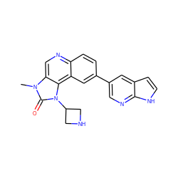 Cn1c(=O)n(C2CNC2)c2c3cc(-c4cnc5[nH]ccc5c4)ccc3ncc21 ZINC001772618952