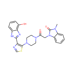 Cn1c(=O)n(CC(=O)N2CCN(c3scnc3-c3nc4c(O)cccc4[nH]3)CC2)c2ccccc21 ZINC000143729129