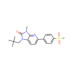 Cn1c(=O)n(CC(C)(C)C)c2ccc(-c3ccc(S(C)(=O)=O)cc3)nc21 ZINC000146636850