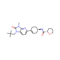 Cn1c(=O)n(CC(C)(C)C)c2ccc(C3=CC[C@H](NC(=O)[C@@H]4CCCO4)CC3)nc21 ZINC000145169161