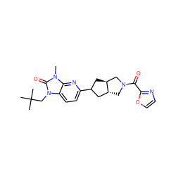 Cn1c(=O)n(CC(C)(C)C)c2ccc(C3C[C@H]4CN(C(=O)c5ncco5)C[C@@H]4C3)nc21 ZINC000204960817