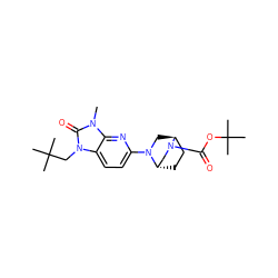 Cn1c(=O)n(CC(C)(C)C)c2ccc(N3C[C@H]4CC[C@H]3CN4C(=O)OC(C)(C)C)nc21 ZINC000653867737