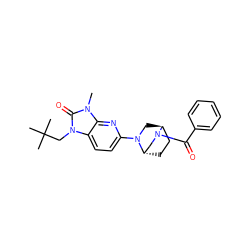 Cn1c(=O)n(CC(C)(C)C)c2ccc(N3C[C@H]4CC[C@H]3CN4C(=O)c3ccccc3)nc21 ZINC000653912906