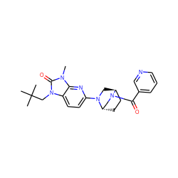 Cn1c(=O)n(CC(C)(C)C)c2ccc(N3C[C@H]4CC[C@H]3CN4C(=O)c3cccnc3)nc21 ZINC000653916045