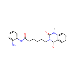 Cn1c(=O)n(CCCCCC(=O)Nc2ccccc2N)c(=O)c2ccccc21 ZINC000013588628