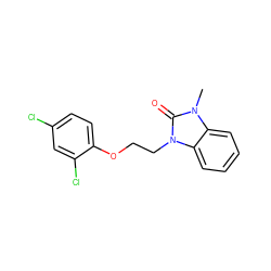 Cn1c(=O)n(CCOc2ccc(Cl)cc2Cl)c2ccccc21 ZINC000000195449