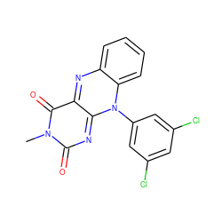 Cn1c(=O)nc2n(-c3cc(Cl)cc(Cl)c3)c3ccccc3nc-2c1=O ZINC000000607307