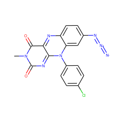 Cn1c(=O)nc2n(-c3ccc(Cl)cc3)c3cc(N=[N+]=[N-])ccc3nc-2c1=O ZINC000013755553