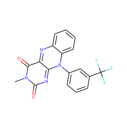 Cn1c(=O)nc2n(-c3cccc(C(F)(F)F)c3)c3ccccc3nc-2c1=O ZINC000013755539