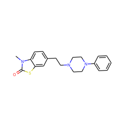 Cn1c(=O)sc2cc(CCN3CCN(c4ccccc4)CC3)ccc21 ZINC000013779680