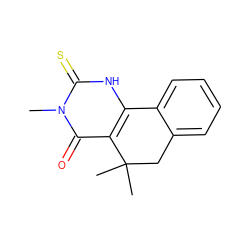 Cn1c(=S)[nH]c2c(c1=O)C(C)(C)Cc1ccccc1-2 ZINC000000084242