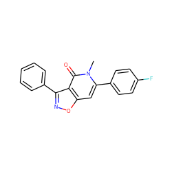 Cn1c(-c2ccc(F)cc2)cc2onc(-c3ccccc3)c2c1=O ZINC000045352600