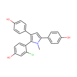 Cn1c(-c2ccc(O)cc2)cc(-c2ccc(O)cc2)c1-c1ccc(O)cc1Cl ZINC000095574038