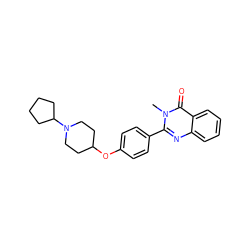 Cn1c(-c2ccc(OC3CCN(C4CCCC4)CC3)cc2)nc2ccccc2c1=O ZINC000035826750