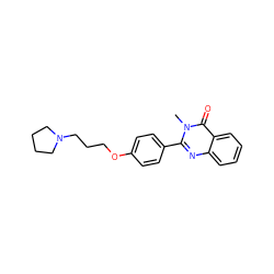 Cn1c(-c2ccc(OCCCN3CCCC3)cc2)nc2ccccc2c1=O ZINC000014211500