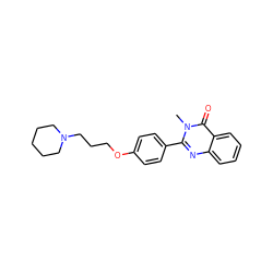 Cn1c(-c2ccc(OCCCN3CCCCC3)cc2)nc2ccccc2c1=O ZINC000045497318