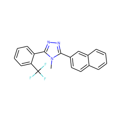 Cn1c(-c2ccc3ccccc3c2)nnc1-c1ccccc1C(F)(F)F ZINC000029042976