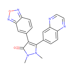 Cn1c(-c2ccc3nccnc3c2)c(-c2ccc3nonc3c2)c(=O)n1C ZINC000045340279