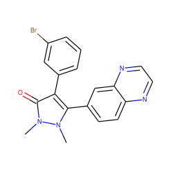 Cn1c(-c2ccc3nccnc3c2)c(-c2cccc(Br)c2)c(=O)n1C ZINC000045353084