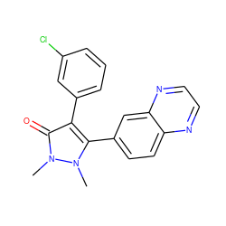 Cn1c(-c2ccc3nccnc3c2)c(-c2cccc(Cl)c2)c(=O)n1C ZINC000045348754