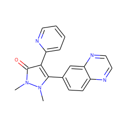 Cn1c(-c2ccc3nccnc3c2)c(-c2ccccn2)c(=O)n1C ZINC000045354032