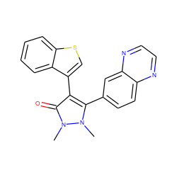 Cn1c(-c2ccc3nccnc3c2)c(-c2csc3ccccc23)c(=O)n1C ZINC000045390303