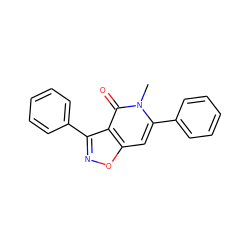 Cn1c(-c2ccccc2)cc2onc(-c3ccccc3)c2c1=O ZINC000000394853