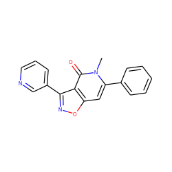 Cn1c(-c2ccccc2)cc2onc(-c3cccnc3)c2c1=O ZINC000045356141