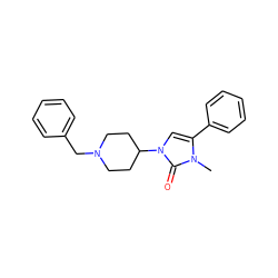 Cn1c(-c2ccccc2)cn(C2CCN(Cc3ccccc3)CC2)c1=O ZINC000000019662