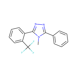 Cn1c(-c2ccccc2)nnc1-c1ccccc1C(F)(F)F ZINC000029043511