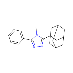 Cn1c(-c2ccccc2)nnc1C12CC3CC(CC(C3)C1)C2 ZINC000013984397