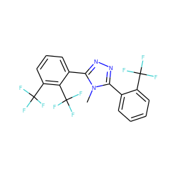 Cn1c(-c2ccccc2C(F)(F)F)nnc1-c1cccc(C(F)(F)F)c1C(F)(F)F ZINC000036286361