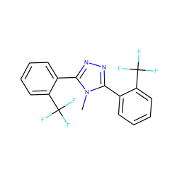 Cn1c(-c2ccccc2C(F)(F)F)nnc1-c1ccccc1C(F)(F)F ZINC000029042501