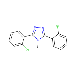 Cn1c(-c2ccccc2Cl)nnc1-c1ccccc1Cl ZINC000029042505