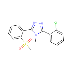 Cn1c(-c2ccccc2Cl)nnc1-c1ccccc1S(C)(=O)=O ZINC000029043156