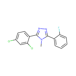 Cn1c(-c2ccccc2F)nnc1-c1ccc(Cl)cc1Cl ZINC000029043589