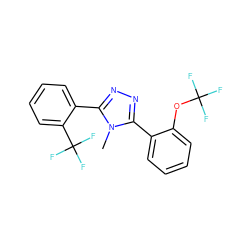 Cn1c(-c2ccccc2OC(F)(F)F)nnc1-c1ccccc1C(F)(F)F ZINC000029042594