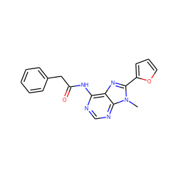 Cn1c(-c2ccco2)nc2c(NC(=O)Cc3ccccc3)ncnc21 ZINC000103272033