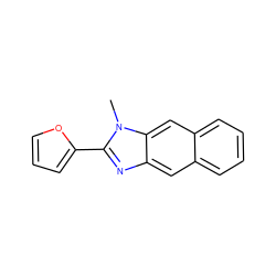 Cn1c(-c2ccco2)nc2cc3ccccc3cc21 ZINC000000807829