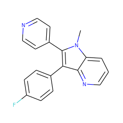 Cn1c(-c2ccncc2)c(-c2ccc(F)cc2)c2ncccc21 ZINC000013528375